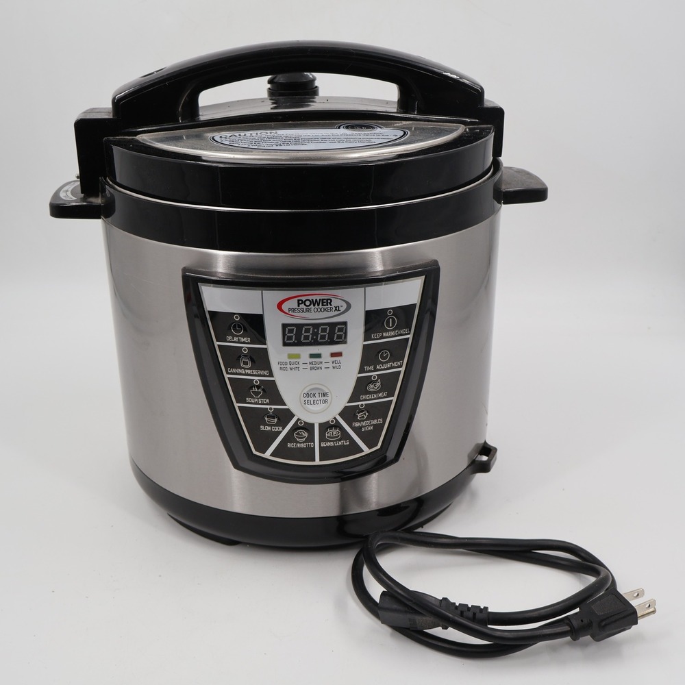 Power Pressure Cooker XL Electric Pressure Cooker 6qt Silver PPC780 1300W Tested